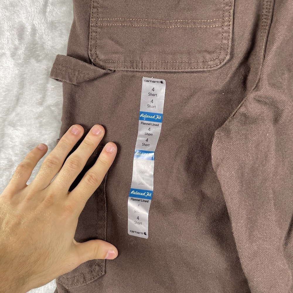 BUNDLE 2 PAIRS NWT Carhartt Fulton Pant Womens 4 Short Flannel Lined Canvas - Picture 15 of 15